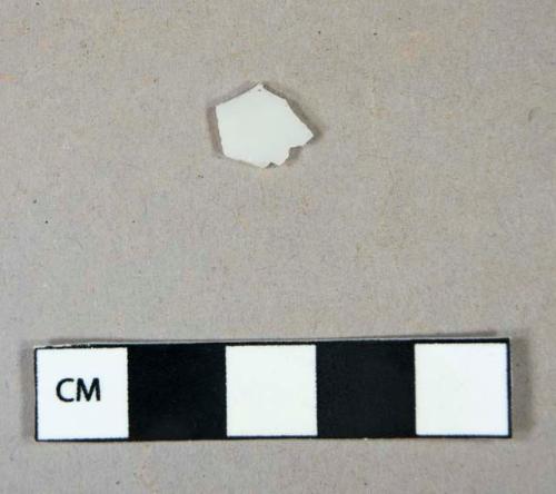 Glass, milk glass bottle fragment