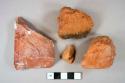 Brick fragments including mortar