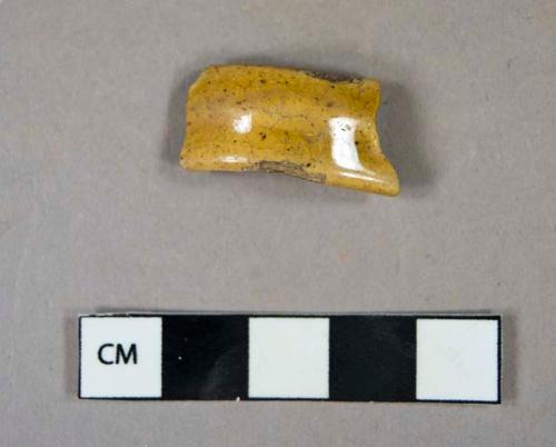 Ceramic, earthenware, staffordshire slipware handle fragment