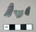 Slate fragments, possible roofing tile