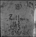 Name "W. Zillmann 10.5.35" carved in the trunk of a baobab tree, close-up