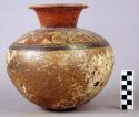 Polychrome pottery jar with neck