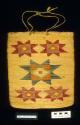 Twined corn husk bag: geometric motifs