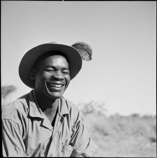 Kernel Ledimo with a feather in his hat