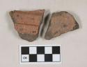 Stoneware fragments, possible tile fragments, 1 salt-glazed