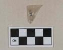 Colorless etched glass vessel body fragment