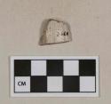Undecorated gray salt glazed stoneware vessel fragment, gray paste