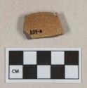 Brown salt-glazed stoneware vessel base fragment, gray paste