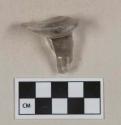 Colorless glass stemware vessel base fragment