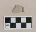 Undecorated gray salt glazed stoneware vessel body fragment, gray paste, likely Westerwald type