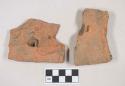 Red ceramic rooftile fragments