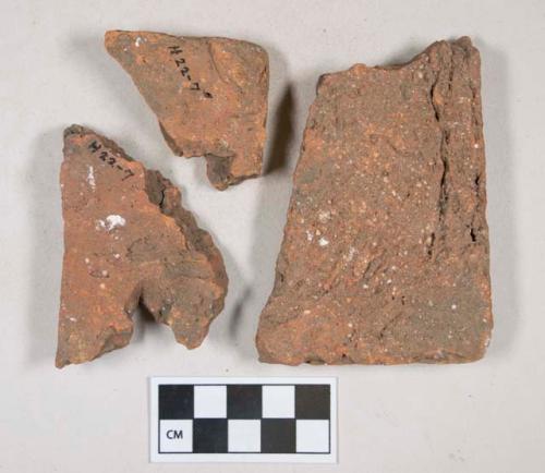 Red ceramic rooftile fragments