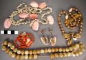 Shell & bead necklaces, earrings etc. - material not thought worth while to cata