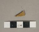 Brown salt-glazed stoneware vessel body fragment, gray paste, likely English Brown