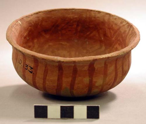 Bowl, colored pottery