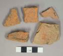 Red ceramic rooftile fragments