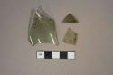 Light olive green glass vessel fragments