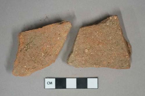 Red ceramic rooftile fragments, visible temper