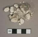 White mortar fragments