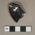 Black lead glazed redware vessel rim fragments, possible jackfield type
