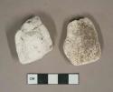 White mortar fragments