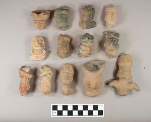 Heads of terracotta figure