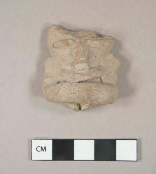 3 pottery figurine head fragments