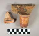 8 Los Llanitos polychrome footed bowl legs