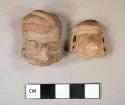 Pottery figurine heads