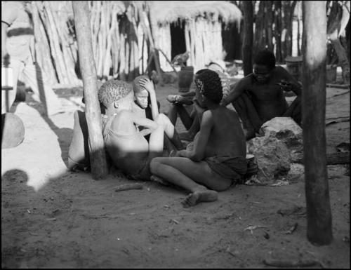 Children sitting in Muremi's kraal