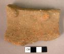 Neck sherd with spaced warts or knobs-Matera I plain ware (may be later)