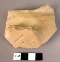 Potsherd with handle fragment - yellow minyan