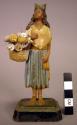 Ceramic polychrome female figurine