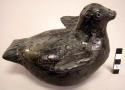 Ceramic black burnished dove figurine