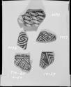 Photograph and negative of painted ceramics from the Jeddito Expedition, page 1
