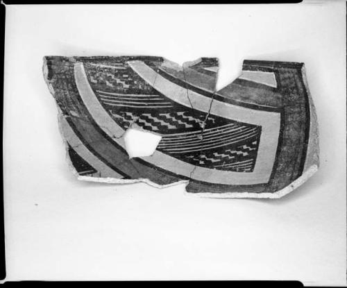 Photograph and negative of painted ceramics from the Jeddito Expedition, page 12