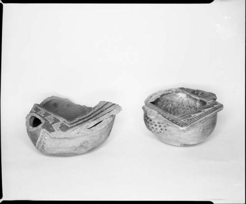 Photograph and negative of painted ceramics from the Jeddito Expedition, page 19