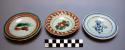 Small painted glazed plates (3)