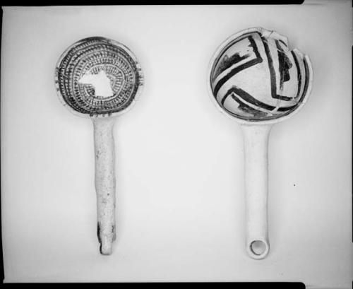 Photograph and negative of painted ceramics from the Jeddito Expedition, page 38