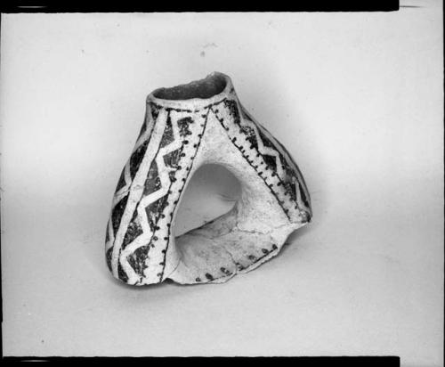 Photograph (missing) and negative of painted ceramics from the Jeddito Expedition, page 56