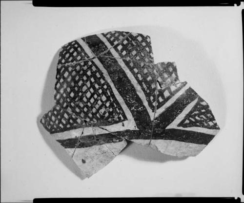 Photograph and negative of painted ceramics from the Jeddito Expedition, page 64