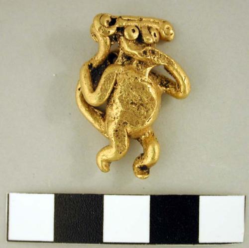 Gold monkey pendant