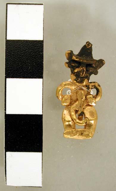 Gold pendant - human figure