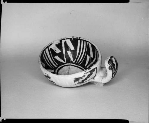 Photograph (missing) and negative of painted ceramics from the Jeddito Expedition, page 91