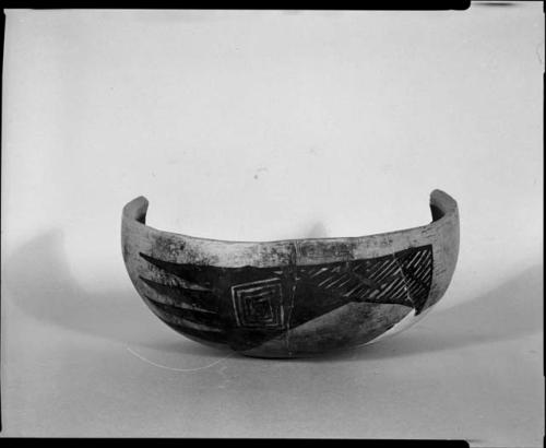 Photograph (missing) and negative of painted ceramics from the Jeddito Expedition, page 151