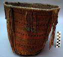 Medium burden basket, twined. Made of bear grass.