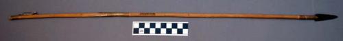 Arrow, possibly from the Southwest. Some incised lines down wood shaft.