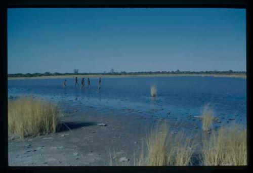 Scenery, Pan: Group of boys walking through Gautscha Pan