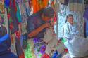 "Vendor: a woman doing embroidery, Plaza Grande, Patzcuaro"