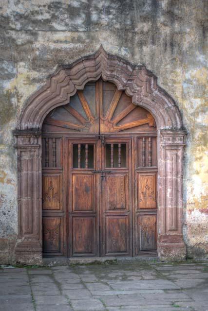 "Basilica de Nuestra Senora de la Salud (Our Lady of Health), wooden door